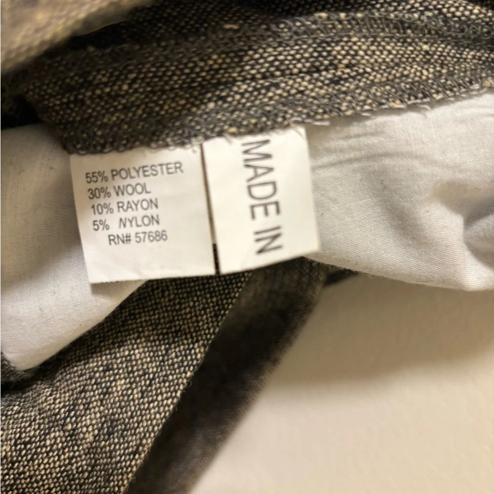 Venessa Tweed Long Sleeve Double Breasted Pantsuit Women's Size M Black/Tan - Picture 10 of 15